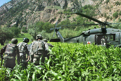 U.S. Army Soldiers conduct a medical evacuation in Afghanistan